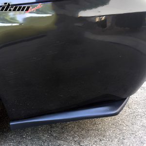 Fits 07-10 BMW E92 3-Series DT Style Rear Bumper Lip Side Corner Aprons Black PU - Image 3