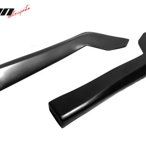 Fits 07-10 BMW E92 3-Series DT Style Rear Bumper Lip Side Corner Aprons Black PU - Image 5