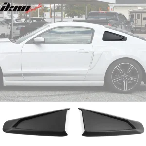 Fits 10-14 Ford Mustang IKON Style Side Quarter Window Louver Cover Matte Black - Image 6