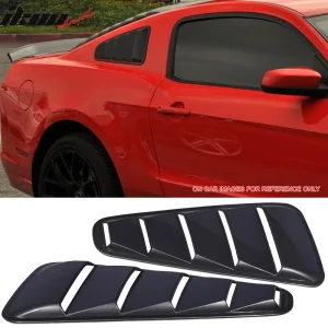 Fits 10-14 Ford Mustang OE Style Side Quarter Window Louvers Painted PP #UJ Gray - Image 6