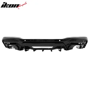 Fits 24-26 Ford Mustang V6/GT Rear Bumper Diffuser Rock Style Gloss Black Lip - Image 6