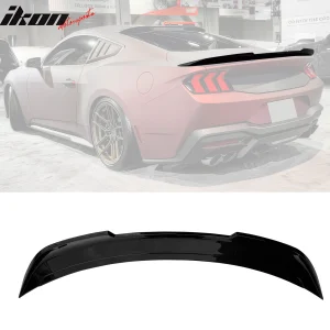 Fits 24-26 Ford Mustang S650 Trunk Spoiler DECK Gloss Black Rear Deck Lid Wing - Image 6