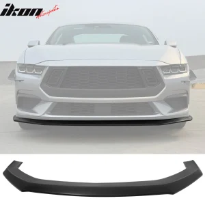 Fits 24-26 Ford Mustang Ecoboost & GT Matte Black Front Lip Dark Horse Style ABS - Image 6