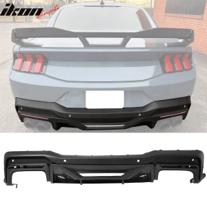 Fits 24-26 Mustang Dark Horse Rear Bumper Diffuser OE Style Matte Black Spoiler - Image 6