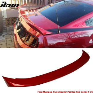 Fits 10-14 Ford Mustang D Style Rear Trunk Spoiler Wing Painted #U6 Red Candy - Image 6