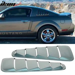 Fits 05-09 Ford Mustang V6 OE Style Side Quarter Window Louver Painted #P3 Blue - Image 6