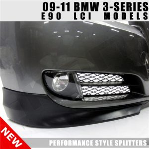 For 09-12 BMW E90 3-Series OE Style Front Bumper Lip Chin Splitters PP Unpainted - Image 5