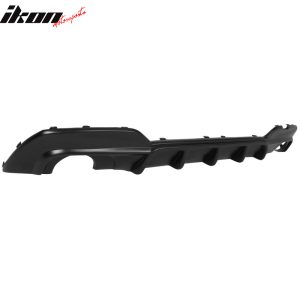 Fits 19-22 BMW 3 Series G20 IKON Style Rear Bumper Lip Diffuser PP Matte Black - Image 3