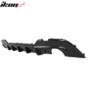 Fits 19-22 BMW 3 Series G20 IKON Style Rear Bumper Lip Diffuser PP Matte Black - Image 4