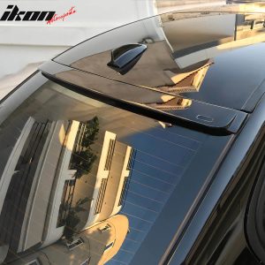 Fits 06-11 BMW E90 3-Series&08-11 M3 Sedan AC Style Roof Spoiler Gloss Black ABS - Image 4
