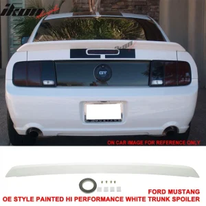 Fits 05-09 Ford Mustang OE Style Trunk Spoiler Painted #HP Hi Performance White - Image 6