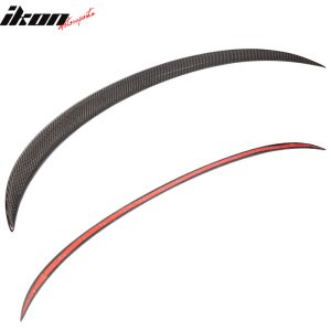 Fits 06-11 BMW E90 3-Series Sedan M3 Style Rear Trunk Spoiler Carbon Fiber CF - Image 3