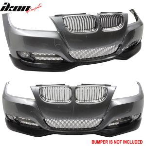 Fits 09-12 BMW E90 E91 3-Series LCI Facelift ACS Front Bumper Lip Spoiler PU - Image 4