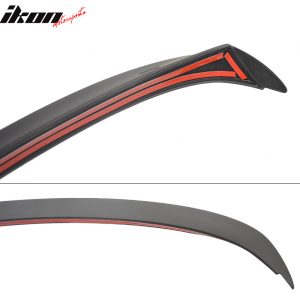 Fits 06-11 BMW E90 3 Series Sedan A Style Matte Black Rear Trunk Spoiler Wing - Image 5