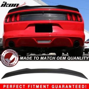 Fits 15-23 Ford Mustang Coupe High Kick V Style Rear Trunk Spoiler Unpainted ABS - Image 6