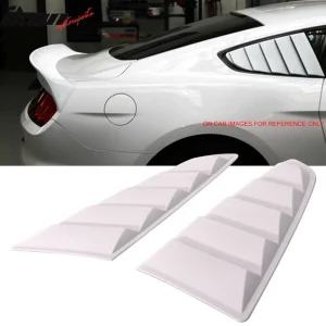 Fits 15-23 Ford Mustang OE Style Side Quarter Window Louver Painted #YZ White - Image 6