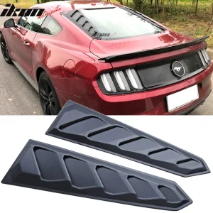 Fits 15-23 Ford Mustang Coupe ABS 2PCS Rear Window Louver Cover Sun Shade Vent - Image 5