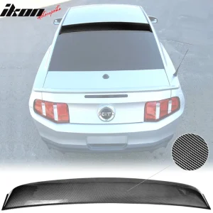 Fits 05-14 Ford Mustang Coupe Rear Window Roof Spoiler Visor Carbon Fiber Print - Image 6