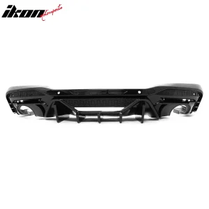 Fits 24-26 Ford Mustang V6/GT Rear Bumper Diffuser Speed Style Gloss Black Lip - Image 6