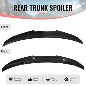 Fits 07-13 BMW E92 3-Series Coupe PSM Style Trunk Spoiler Lip Carbon Fiber Print - Image 3