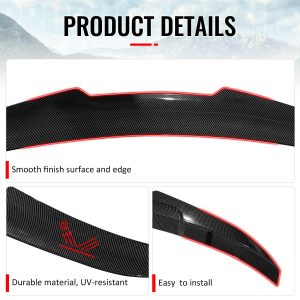 Fits 07-13 BMW E92 3-Series Coupe PSM Style Trunk Spoiler Lip Carbon Fiber Print - Image 4