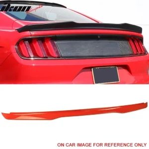 Fits 15-23 Ford Mustang Coupe High Kick V Style Trunk Spoiler Painted #CY Orange - Image 6