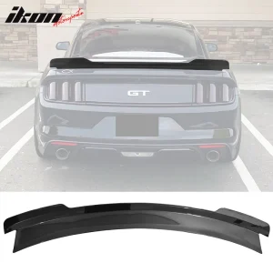 Fits 15-23 Ford Mustang MD Style Rear Trunk Spoiler Wing Lip Gloss Black ABS - Image 6