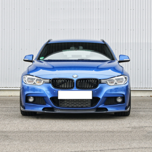 Fits 12-18 BMW 3 Series F30 M Tech M Sport HM Style Front Bumper Lip Gloss Black - Image 2