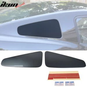 Fit 10-14 Ford Mustang GT350 Style Window Louver Painted #UJ Gray - Image 6