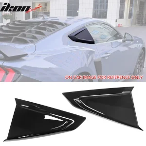 Fits 24-26 Ford Mustang Coupe V Style Side Window Louvers ABS 2PCS - Gloss Black - Image 6