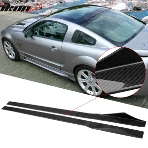 Fits 05-09 Ford Mustang 75 Inch Side Skirt Extension Splitter Carbon Fiber CF - Image 6