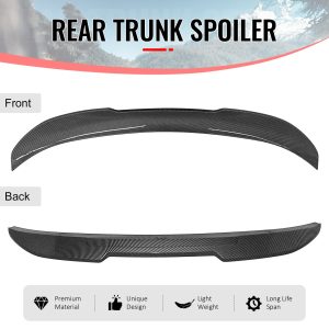 Fits 06-11 BMW E90 3-Series M3 Sedan PSM Style Trunk Spoiler Carbon Fiber Print - Image 3