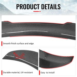 Fits 06-11 BMW E90 3-Series M3 Sedan PSM Style Trunk Spoiler Carbon Fiber Print - Image 4