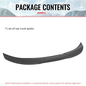 Fits 06-11 BMW E90 3-Series M3 Sedan PSM Style Trunk Spoiler Carbon Fiber Print - Image 5