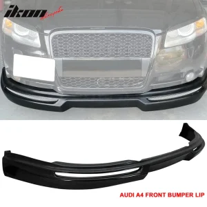 Fits 06-08 Audi A4 Euro A Style Front Bumper Lip Spoiler Splitter Unpainted PU - Image 5