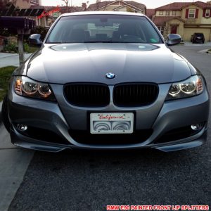 Fits 09-12 BMW E90 3-Series OE Style 2PC Front Bumper Lip Splitters PP Unpainted - Image 5