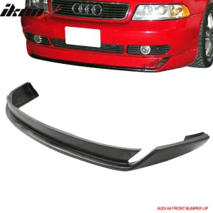 Fits 96-01 Audi A4 B5 Type-on Style Front Bumper Lip Spoiler Unpainted Black PU - Image 6