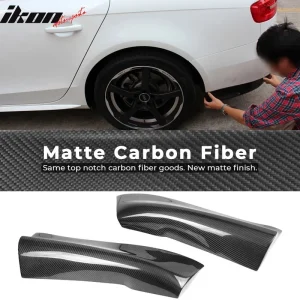 Fits 13-16 Audi A4 B9 R Style 2PCS Rear Bumper Side Aprons Matte Carbon Fiber - Image 6