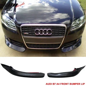 Fits 06-08 Audi A4 B7 Euro Style Front Bumper Lip Spoiler Splitters 2PC - PU - Image 5