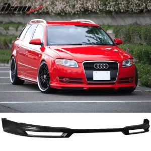 For 06-08 Audi A4 B7 (None S-Line) A Style Front Bumper Lip Spoiler Unpainted PU - Image 6