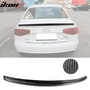 Fits 09-16 Audi A4 B8 Sedan 4-Door OE Style Rear Trunk Spoiler Carbon Fiber CF - Image 6