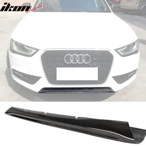 Fits 13-16 Audi A4 B8 OE Style Carbon Fiber Front Bumper Chin Lip - Image 6
