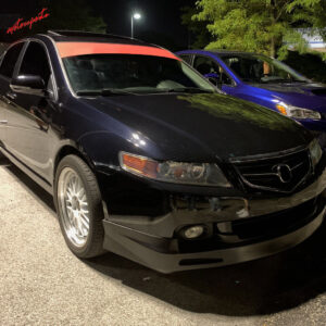 Fits 04-05 Acura TSX JDM Style Front Bumper Lip Spoiler Unpainted Black PU - Image 4