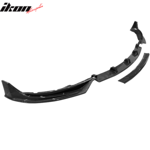 Fits 17-23 Tesla Model 3 IKON Carbon Fiber Print Front Bumper Lip Spoiler 4PCS - Image 4