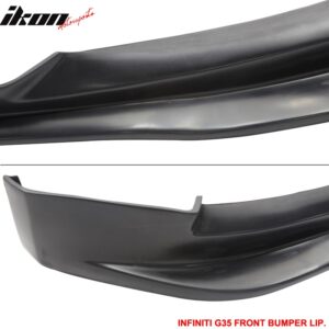 Fits 03-07 Infiniti G35 Coupe 2Dr GT Style Front Bumper Lip Spoiler Unpainted PU - Image 3