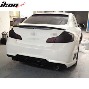 Fits 07-15 Infiniti G35 G25 G37 Q40 Sedan VIP Trunk Spoiler Matte Carbon Fiber - Image 4