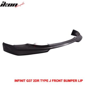 Fits 08-14 Infiniti G37 Coupe Q60 J Style Front Bumper Lip Spoiler Unpainted PU - Image 4
