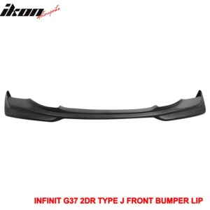 Fits 08-14 Infiniti G37 Coupe Q60 J Style Front Bumper Lip Spoiler Unpainted PU - Image 5
