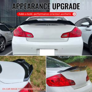 Fits 09-15 Infiniti G37 G25 Q40 4DR Trunk Spoiler Wing Gloss Black PSM Style ABS - Image 5