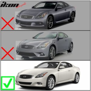 Fits 08-14 Infiniti G37 & Q60 TS Style Unpainted Front Bumper Lip Spoiler PU - Image 5